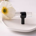 Bubbly lucite cabinet handle with gold, black or white fixings/clear acrylic drawer pull/lucite furniture hardware/clear resin bubble handle