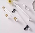 Bubbly lucite cabinet handle with gold, black or white fixings/clear acrylic drawer pull/lucite furniture hardware/clear resin bubble handle
