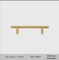 Gold brass bar with rectangle base drawer handle/modern gold gold brass hardware/gold brass cabinet pull/Gold kitchen hardware/Gold pulls