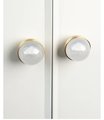 Brass and clear glass ball cabinet handle with embedded cloud shaped designs/glass cabinet handle/Cloud themes door knob/ brass drawer knob