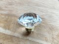 Mid century modern clear lucite cabinet pull/Transparent rounded star shaped door knob/Resin furniture hardware/vintage gran style handle