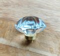 Mid century modern clear lucite cabinet pull/Transparent rounded star shaped door knob/Resin furniture hardware/vintage gran style handle