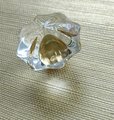Mid century modern clear lucite cabinet pull/Transparent rounded star shaped door knob/Resin furniture hardware/vintage gran style handle