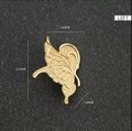 Pair of detailed individual butterfly wing door handles/gold butterfly drawer handles/Gold brass hardware/nursery decor/gold butterfly pull