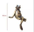 Aged brass frog shaped door knob/Frog drawer pull/Bronze wardrobe door handle/Novelty drawer pull/unique cabinet handle/bronze hardware
