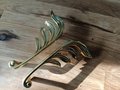 A pair of brass willow branch door handles/botanical drawer handles/wardrobe handles/art nouveau drawer pulls/matching set of cabinet pulls