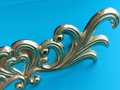 Ornate style solid brass cabinet pull/French style drawer handle/Brass furniture hardware/Gold vintage style door handle/Heart shaped pull