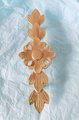 Decorative sun flower and leaf drawer pull/Gold sun flower cabinet handle/arts and crafts style handle/Ornate brass furniture hardware