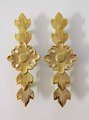 Decorative sun flower and leaf drawer pull/Gold sun flower cabinet handle/arts and crafts style handle/Ornate brass furniture hardware
