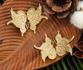 Pair of detailed individual butterfly wing door handles/gold butterfly drawer handles/Gold brass hardware/nursery decor/gold butterfly pull