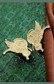 Pair of detailed individual butterfly wing door handles/gold butterfly drawer handles/Gold brass hardware/nursery decor/gold butterfly pull