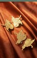 Pair of detailed individual butterfly wing door handles/gold butterfly drawer handles/Gold brass hardware/nursery decor/gold butterfly pull