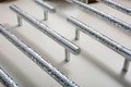 Glittery silver hammered cabinet bar handle/Shiny silver drawer pull/textured metal door handle/brass furniture hardware/kitchen hardware