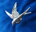 Flying Swallow Cabinet Pull/Gold or Silver Swift Door Handle/Bird shaped drawer handle/Nursery furniture hardware/Flying Bird Cabinet Handle
