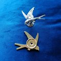 Flying Swallow Cabinet Pull/Gold or Silver Swift Door Handle/Bird shaped drawer handle/Nursery furniture hardware/Flying Bird Cabinet Handle