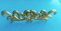 Ornate style solid brass cabinet pull/French style drawer handle/Brass furniture hardware/Gold vintage style door handle/Heart shaped pull