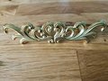 Ornate style solid brass cabinet pull/French style drawer handle/Brass furniture hardware/Gold vintage style door handle/Heart shaped pull
