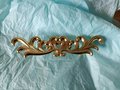 Ornate style solid brass cabinet pull/French style drawer handle/Brass furniture hardware/Gold vintage style door handle/Heart shaped pull