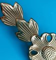 Decorative sun flower and leaf drawer pull/Gold sun flower cabinet handle/arts and crafts style handle/Ornate brass furniture hardware