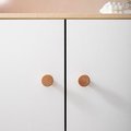 Round wooden cabinet handle/Classic wood drawer pull/Wooden furniture hardware/Natural wood door handle/Walnut, Ash, beech wood hardware