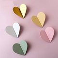 Pair of heart shaped drawer handles/Flush fitting handles/Heart shaped cabinet handles/Nursery door handles/Door handle in pastel shades