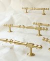 Matte gold geometric shapes bar handle/Gold brass cabinet pull/Brass kitchen door handle/Bar drawer pull/furniture hardware/home improvement