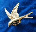 Flying Swallow Cabinet Pull/Gold or Silver Swift Door Handle/Bird shaped drawer handle/Nursery furniture hardware/Flying Bird Cabinet Handle