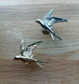 Flying Swallow Cabinet Pull/Gold or Silver Swift Door Handle/Bird shaped drawer handle/Nursery furniture hardware/Flying Bird Cabinet Handle