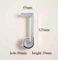 Silver note shaped retro door handle/Silver geometric shape wardrobe handle/Chrome mid century modern style drawer pull/Statement handles