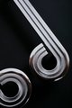 Silver note shaped retro door handle/Silver geometric shape wardrobe handle/Chrome mid century modern style drawer pull/Statement handles