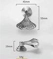 Shiny silver ginkgo drop leaf drawer handle/leaf shaped cabinet pull/silver leaf drawer pull/Silver furniture hardware/silver door handle