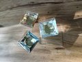 Antique style square cut glass decorative door knob/Vintage style glass cabinet handle/IKEA hack drawer pull/square decorative door handle