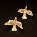 Gold brass dove of peace drawer handle/Gold brass dove shaped cabinet pull/Flying bird shaped door knob/brass furniture hardware/bird handle