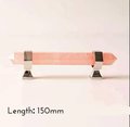 Luxury hexagonal semi precious stone cabinet bar handle with silver fixings/gemstone drawer pull/Crystal door handle/Amethyst Citrine Jade