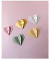 Pair of heart shaped drawer handles/Flush fitting handles/Heart shaped cabinet handles/Nursery door handles/Door handle in pastel shades