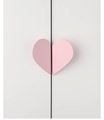 Pair of heart shaped drawer handles/Flush fitting handles/Heart shaped cabinet handles/Nursery door handles/Door handle in pastel shades
