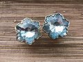 Large flower shape crystal cabinet pull/Glittery glass crystal door handle/Decorative crystal drawer knob/Vintage style crystal drawer knob