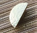 Hammered brass half circle drawer handle/Shiny textured brass semi circle cabinet pull/Gold demi lune door knob/Half circle brass handle