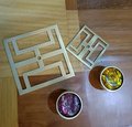 Square gold brass geometric pattern backplates for drawer handles/Brass square back plates for cabinet pulls/Modern square gold backplate