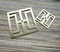 Square gold brass geometric pattern backplates for drawer handles/Brass square back plates for cabinet pulls/Modern square gold backplate