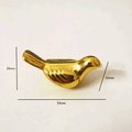 Small sleek gold bird drawer handle/Gold brass bird shaped cabinet pull/small chickadee door knob/nursery furniture hardware/Bird door knob