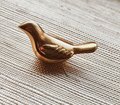 Small sleek gold bird drawer handle/Gold brass bird shaped cabinet pull/small chickadee door knob/nursery furniture hardware/Bird door knob