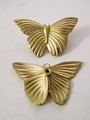 Shiny polished gold brass butterfly cabinet Pull/Gold butterfly door handle/Cute Butterfly drawer knob/Gold brass butterfly wardrobe handle