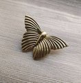 Shiny polished gold brass butterfly cabinet Pull/Gold butterfly door handle/Cute Butterfly drawer knob/Gold brass butterfly wardrobe handle