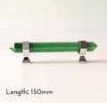 Luxury hexagonal semi precious stone cabinet bar handle with silver fixings/gemstone drawer pull/Crystal door handle/Amethyst Citrine Jade