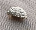 Hammered brass half circle drawer handle/Shiny textured brass semi circle cabinet pull/Gold demi lune door knob/Half circle brass handle