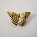 Shiny polished gold brass butterfly cabinet Pull/Gold butterfly door handle/Cute Butterfly drawer knob/Gold brass butterfly wardrobe handle