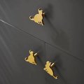 Gold solid brass cat cabinet pull/Gold cat shaped door handle/Cat design drawer pull/Unique gold brass furniture hardware/Screw in handle