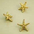 Detailed brass starfish drawer handle/Star fish cabinet pull/Gold beach themed door handle/Seaside decor drawer knob/gold furniture hardware