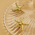 Detailed brass starfish drawer handle/Star fish cabinet pull/Gold beach themed door handle/Seaside decor drawer knob/gold furniture hardware